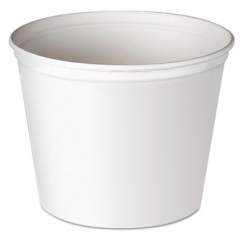 Dart Double Wrapped Paper Bucket, Unwaxed, 53 oz, White, 50/Pack (3T1U)