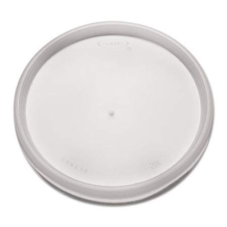 Dart Plastic Lids for Foam Cups, Bowls and Containers, Flat, Vented, Fits 6-32 oz, Translucent, 1,000/Carton (20JL)