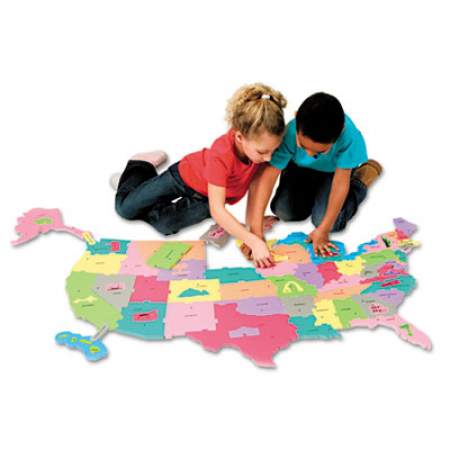 Creativity Street Wonderfoam Giant U.S.A Puzzle Map, Ages 3 and Up, 73 Pieces/Set (4377)