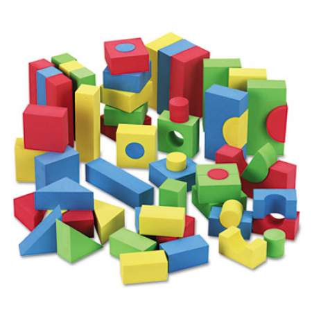 WonderFoam Blocks, High-Density Foam, Assorted Colors, 68/Pack (4380)