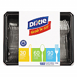 Heavyweight Polystyrene Cutlery, Fork/Knife/Spoon, Plastic, Clear, 180/Pack, 10 Packs/Carton (CH0369DX7)