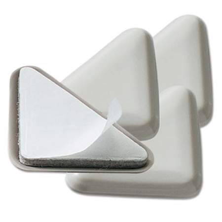 Master Caster Cabinet Floor Savers, Triangular, 7w x 1.13d x 8h, Beige, 4/Pack (87008)