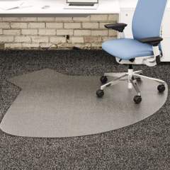 deflecto SuperMat Frequent Use Chair Mat, Medium Pile Carpet, 60 x 66, Workstation, Clear (CM14003K)