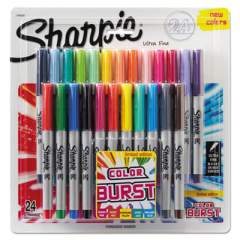 Sharpie Ultra Fine Tip Permanent Marker, Extra-Fine Needle Tip, Assorted Limited Edition Color Burst and Classic Colors, 24/Pack (1949558)