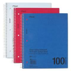 Mead DuraPress Cover Notebook, 1 Subject, Medium/College Rule, Randomly Assorted Covers, 11 x 8.5, 100 Perforated Sheets (06546)