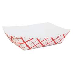 SCT PAPER FOOD BASKETS, 5 LB CAPACITY, 8.48 X 5.86 X 2.09, RED/WHITE CHECKERBOARD, 500/CARTON (0429)