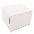 White One-Piece Non-Window Bakery Boxes, 6 x 6 x 4, White, Paper, 250/Bundle (0909)
