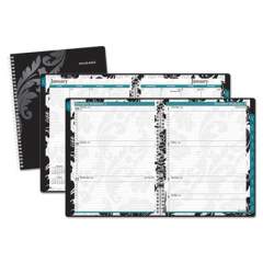 AT-A-GLANCE Madrid Weekly Block Format Appointment Book, Madrid Flora Artwork, 11 x 8.5, Black Cover, 12-Month (Jan to Dec): 2022 (793905)