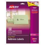 Avery Matte Clear Easy Peel Mailing Labels w/ Sure Feed Technology, Laser Printers, 1 x 4, Clear, 20/Sheet, 10 Sheets/Pack (15661)
