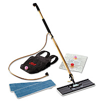 Easy Shine Applicator Kit, 18" White Microfiber Head, 43" to 63" Gold/Black Aluminum Handle (55433)