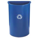 Rubbermaid Commercial Half-Round Recycling Container, Plastic, 21 gal, Blue (352073BLU)