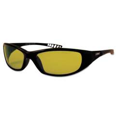 KleenGuard V40 HellRaiser Safety Glasses, Black Frame, Amber Lens (20541)