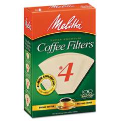 Melitta Coffee Filters, 8 to 12 Cup Size, Cone, 1,200/Carton (624602)