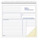 TOPS Spiralbound Service Invoices, Two-Part Carbonless, 8.5 x 7.75, 1/Page, 50 Forms (4133)