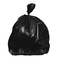 High-Density Waste Can Liners, 45 gal, 22 mic, 40" x 48", Black, 150/Carton (Z8048WKR01)