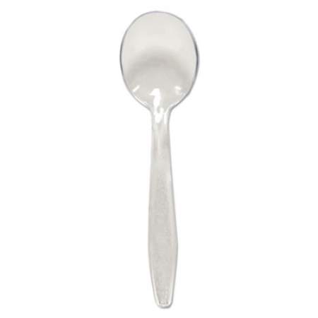 Dart Guildware Extra Heavyweight Plastic Cutlery, Soup Spoons, Clear, 1000/carton (GDC8SS)