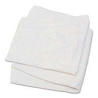 Woven Terry Rags, White, 15 x 17, 25 lb/Carton (53725)