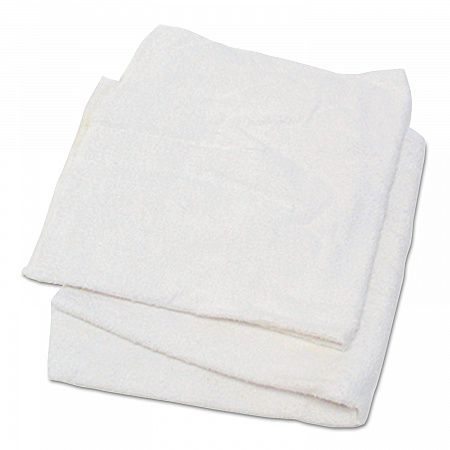 Woven Terry Rags, White, 15 x 17, 25 lb/Carton (53725)