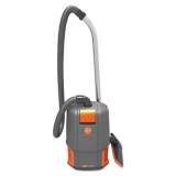 Hoover Commercial HushTone Backpack Vacuum, 6 qt Tank Capacity, Gray/Orange (CH34006)