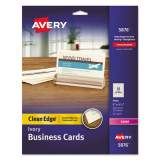 Avery Clean Edge Business Cards, Laser, 2 x 3.5, Ivory, 200 Cards, 10 Cards/Sheet, 20 Sheets/Pack (5876)