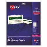 Avery Printable Microperforated Business Cards w/Sure Feed Technology, Laser, 2 x 3.5, Ivory, 250 Cards, 10/Sheet, 25 Sheets/Pack (5376)