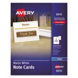 Avery Note Cards with Matching Envelopes, Inkjet, 85 lb, 4.25 x 5.5, Matte White, 60 Cards, 2 Cards/Sheet, 30 Sheets/Pack (8315)