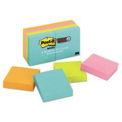 Post-it Notes Super Sticky Pads in Miami Colors, 2 x 2, 90/Pad, 8 Pads/Pack (6228SSMIA)