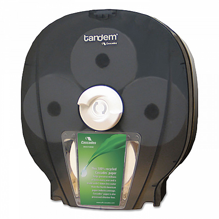 Tandem High Capacity Bath Tissue Dispenser, 6.3 x 13.2 x 15.2, Smoked Gray (C274)