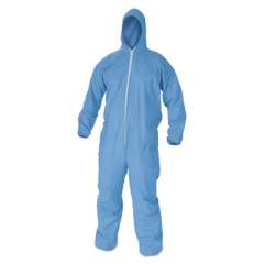 KleenGuard A65 Flame Resistant Hooded Coveralls, 5x-Large, Blue, 21/carton (23558)