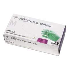 Medline Professional Nitrile Exam Gloves with Aloe, Medium, Green, 100/Box (PRO31762)