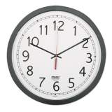 AbilityOne 6645016238824 SKILCRAFT Quartz Wall Clock, 16.5" Overall Diameter, Black Case, 1 AA (sold separately)