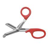 Westcott Stainless Steel Office Snips, 7" Long, 1.75" Cut Length, Red Offset Handle (10098)
