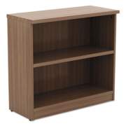Alera Valencia Series Bookcase,Two-Shelf, 31 3/4w x 14d x 29 1/2h, Modern Walnut (VA633032WA)