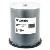 Verbatim CD-R Printable Recordable Disc, 700 MB, 52x, Spindle, White, 100/Pack (95252)