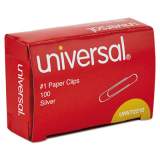 Universal Paper Clips, Small (No. 1), Silver, 100/Box (72210BX)