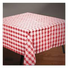 Hoffmaster Tissue/poly Tablecovers, 54" X 108", Red/white Gingham (220670)