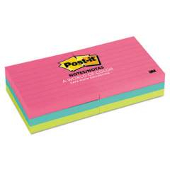 Post-it Notes Original Pads in Cape Town Colors, 3 x 3, Lined, 100-Sheet, 6/Pack (6306AN)