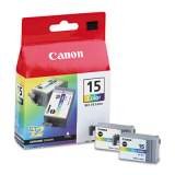 Canon 8191A003 (BCI-15) Ink, 130 Page-Yield, Tri-Color, 2/Pack