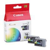 Canon 9818A003 (BCI-16) Ink, 75 Page-Yield, Tri-Color, 2/Pack