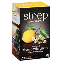 steep Tea, Chamomile Citrus Herbal, 1 oz Tea Bag, 20/Box (17707)