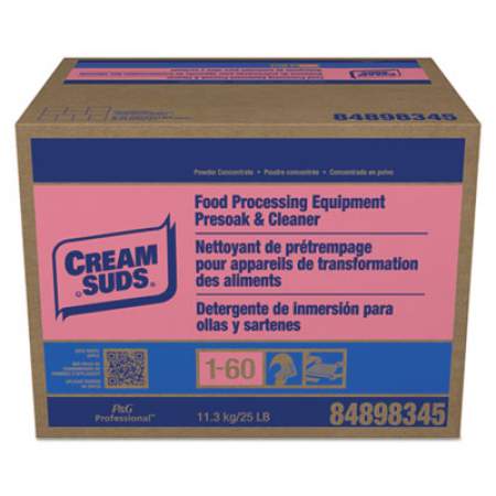 Cream Suds Manual Pot and Pan Detergent with Phosphate, Baby Powder Scent, Powder, 25 lb Box (43611)