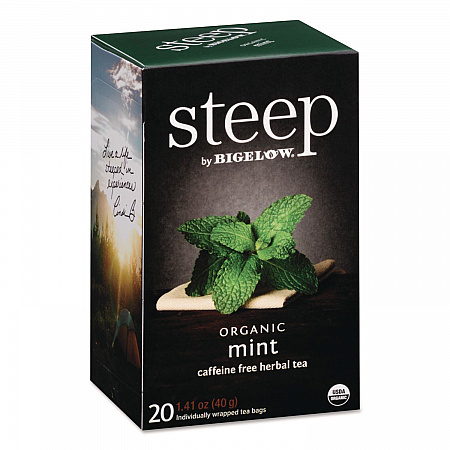 steep Tea, Mint, 1.41 oz Tea Bag, 20/Box (17709)