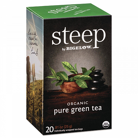 steep Tea, Pure Green, 0.91 oz Tea Bag, 20/Box (17703)