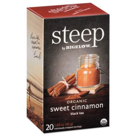 Bigelow steep Tea, Sweet Cinnamon Black Tea, 1.6 oz Tea Bag, 20/Box (17712)