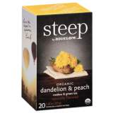 Bigelow steep Tea, Dandelion and Peach, 1.18 oz Tea Bag, 20/Box (17715)