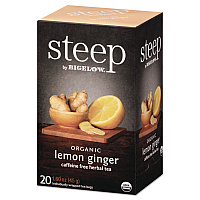 steep Tea, Lemon Ginger, 1.6 oz Tea Bag, 20/Box (17704)
