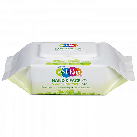 Hands and Face Cleansing Wipes, 1-Ply, 7 x 6, Fragrance-Free, White, 110/Pack (M970SHPK)