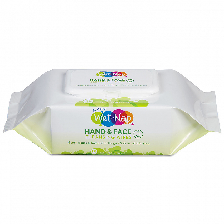 Hands and Face Cleansing Wipes, 1-Ply, 7 x 6, Fragrance-Free, White, 110/Pack (M970SHPK)