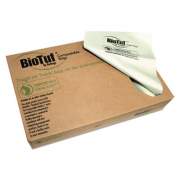 Heritage Biotuf Compostable Can Liners, 45 gal, 0.9 mil, 40" x 46", Green, 100/Carton (Y8046TER01)
