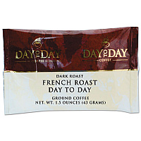 100% Pure Coffee, French Roast, 1.5 oz Pack, 42/Carton (22005)